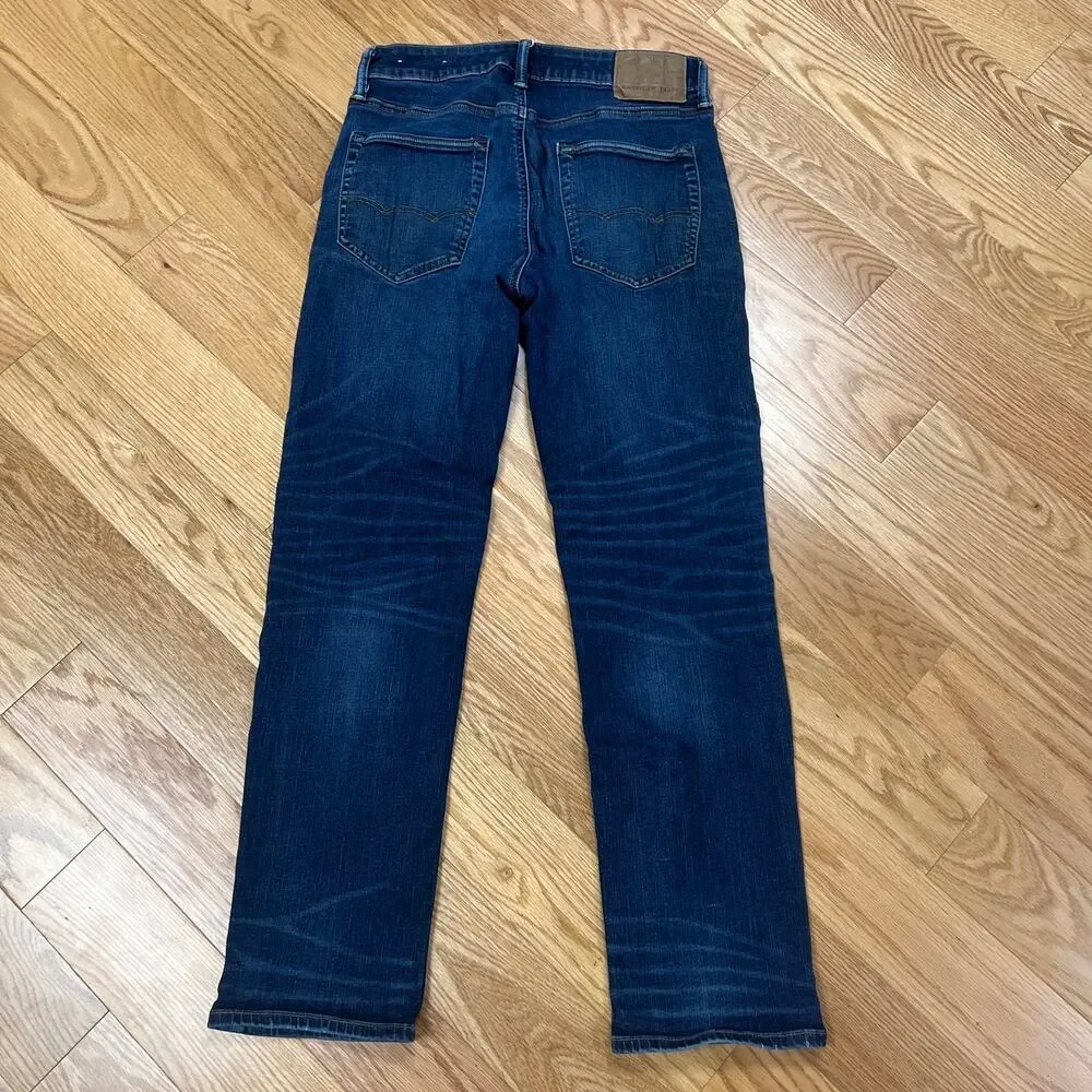 American Eagle Men's Jeans Flex Original Straight Dark Wash Skinny 29x30
